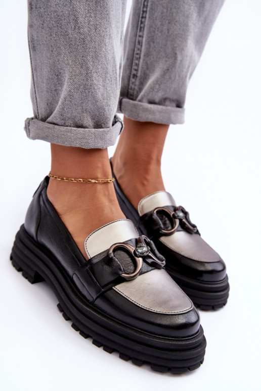 Tugeva tallaga nahast poolsaapad Must Elkiza