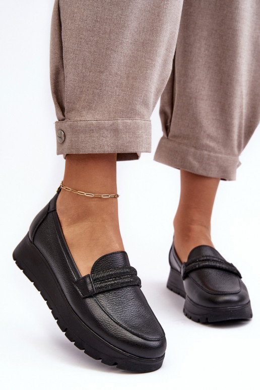   jalatsid platvormiga kaunistustega Must Lemar Lehira