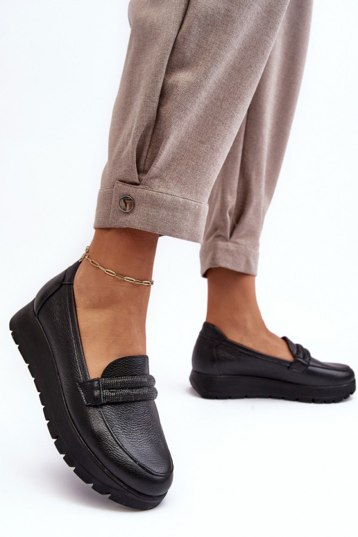   jalatsid platvormiga kaunistustega Must Lemar Lehira