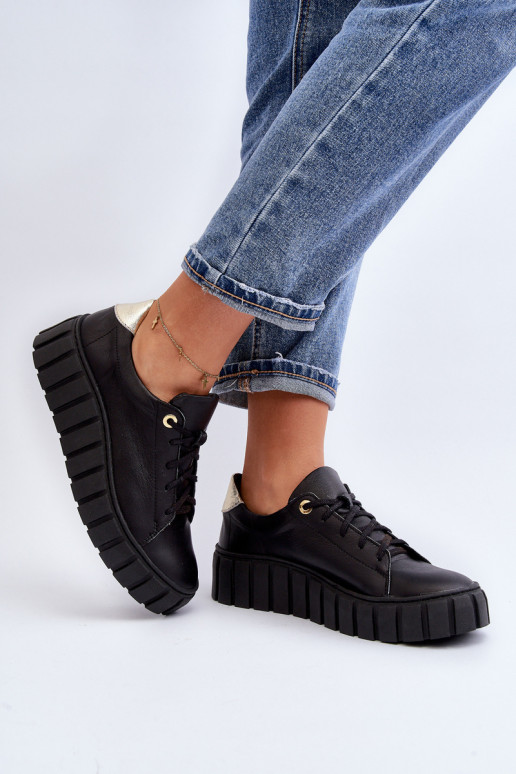 Zazoo 2919    jalatsid massiivse tallaga Must