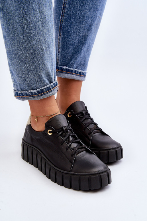 Zazoo 2919    jalatsid massiivse tallaga Must