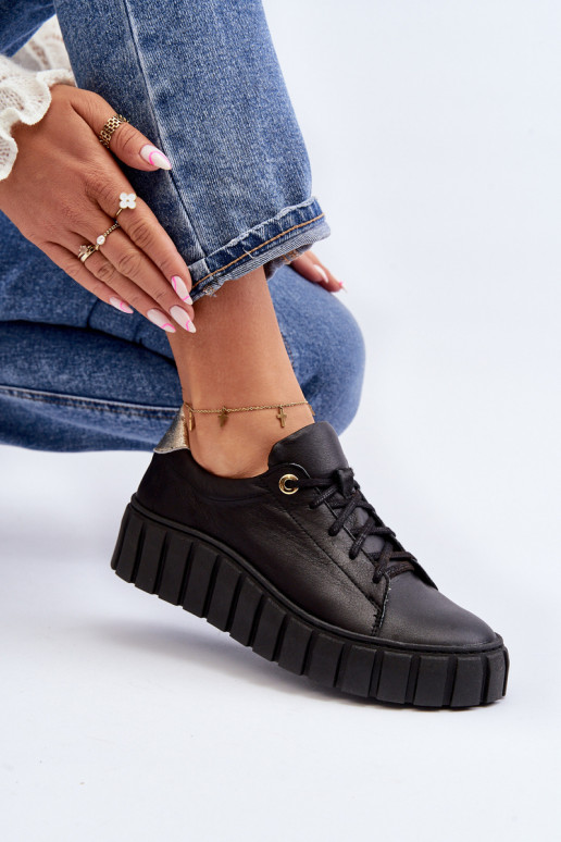 Zazoo 2919    jalatsid massiivse tallaga Must