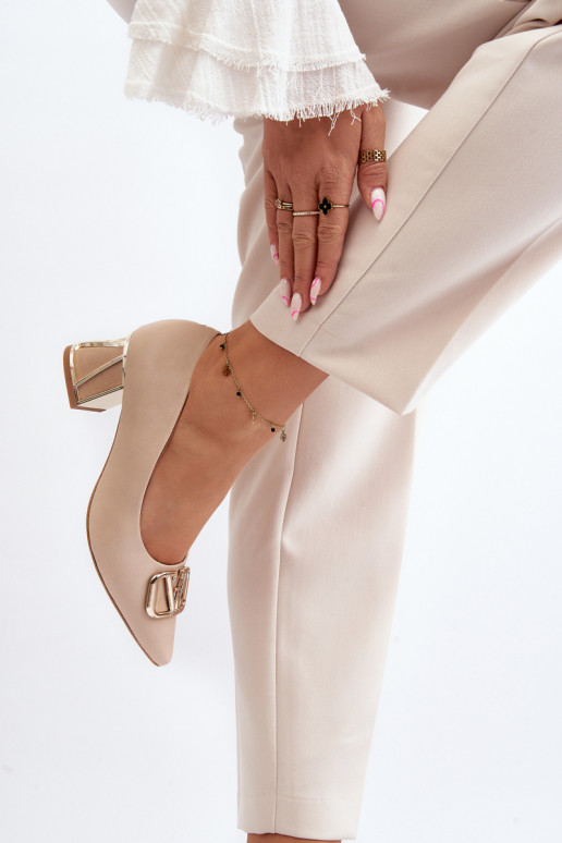 Elegantsed Kingad kaunistustega Laura Messi 2740 beeži värvi