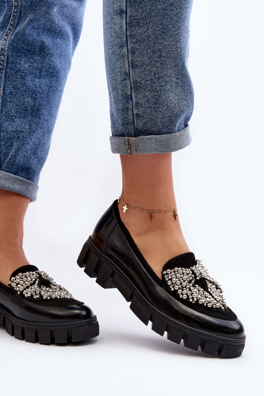 Lakitud mokassiinid  Laura Messi 2785 Must