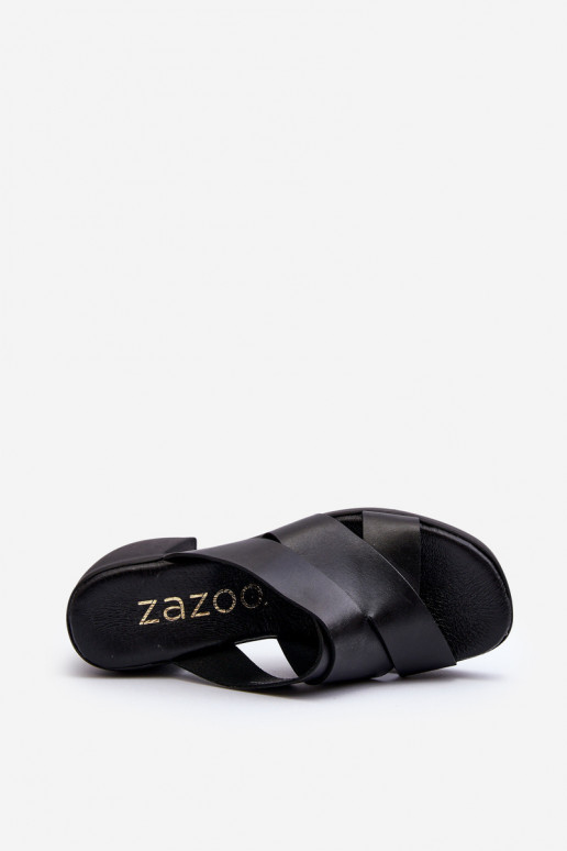 Zazoo 40373 Plätud naturaalsest nahast  Must Zazoo 40373 Plätud naturaalsest nahast  Must