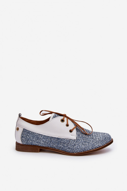   jalatsid  laiade nööridega  06461-17 Sinist värvi