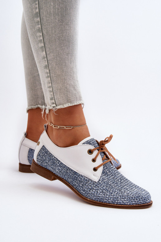   jalatsid  laiade nööridega  06461-17 Sinist värvi