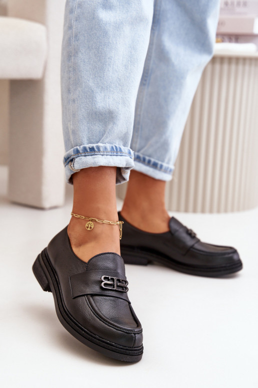 Zazoo 20174   Elegantsed jalatsid  laiade nööridega Must