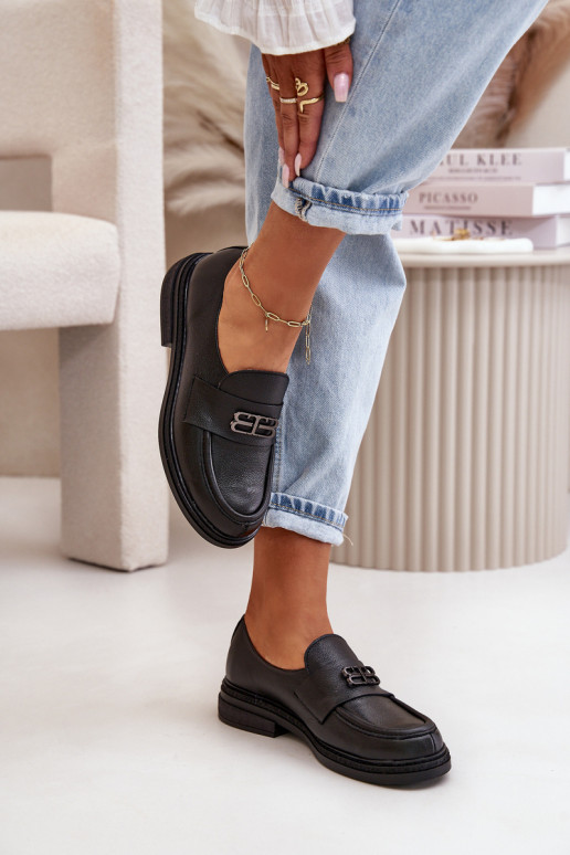 Zazoo 20174   Elegantsed jalatsid  laiade nööridega Must