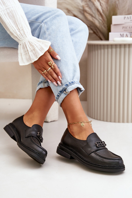 Zazoo 20174   Elegantsed jalatsid  laiade nööridega Must