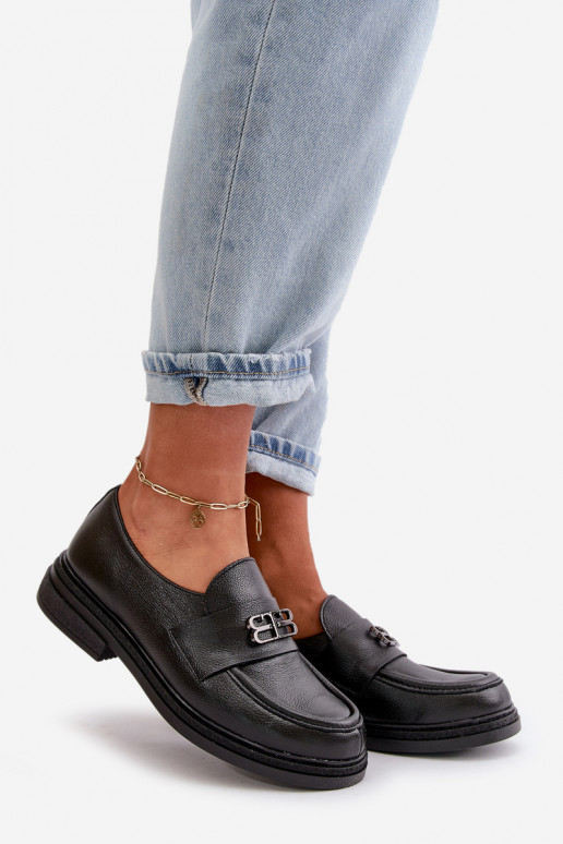 Zazoo 20174   Elegantsed jalatsid  laiade nööridega Must