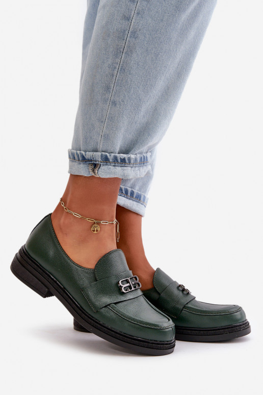 Zazoo 20174   Elegantsed jalatsid  laiade nööridega khakivärvi