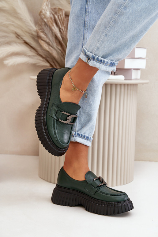 Zazoo 20176 jalatsid naiste mokassiinid naturaalsest nahast khakivärvi