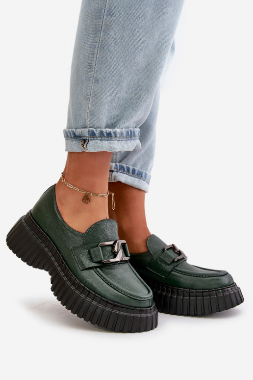 Zazoo 20176 jalatsid naiste mokassiinid naturaalsest nahast khakivärvi