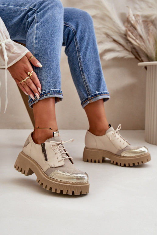 jalatsid  naturaalsest nahast beeži värvi  06177-04