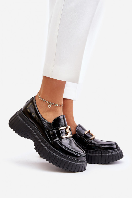 Zazoo 20176 Laque jalatsid naiste mokassiinid naturaalsest nahast Must