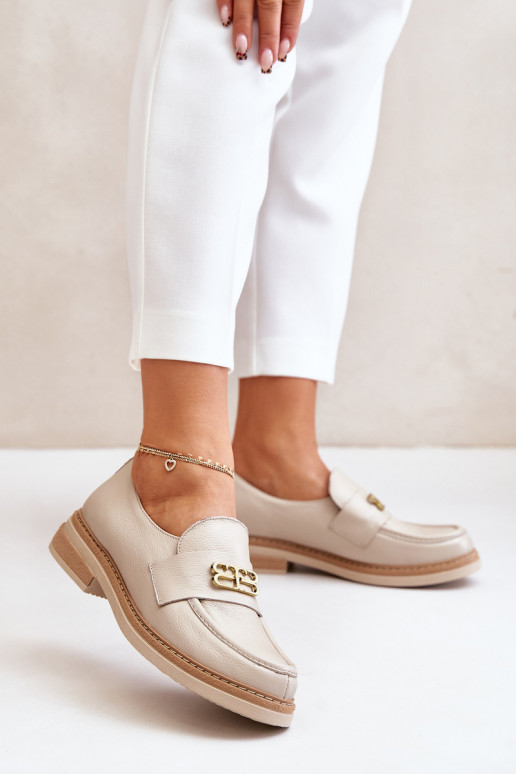 Zazoo 20174   Elegantsed jalatsid  laiade nööridega beeži värvi