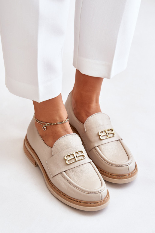 Zazoo 20174   Elegantsed jalatsid  laiade nööridega beeži värvi