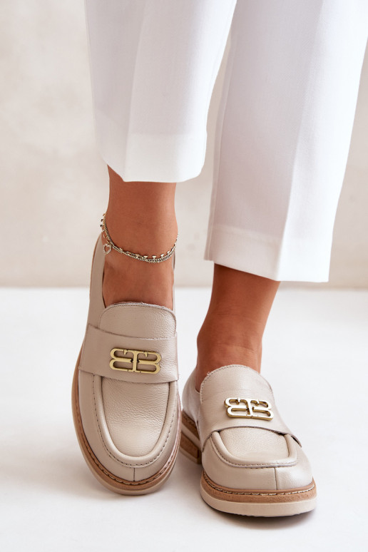 Zazoo 20174   Elegantsed jalatsid  laiade nööridega beeži värvi