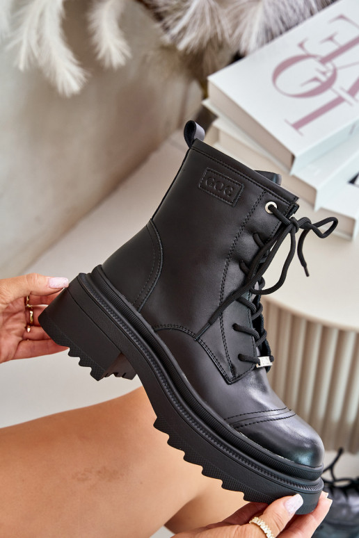 säärsaapad Naiste poolsaapad voodriga naturaalsest nahast Goe OO2N4115-W2 Must  säärsaapad Naiste poolsaapad voodriga naturaalsest nahast Goe OO2N4115-W2 Must