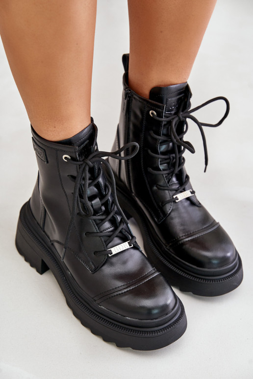 säärsaapad Naiste poolsaapad voodriga naturaalsest nahast Goe OO2N4115-W2 Must  säärsaapad Naiste poolsaapad voodriga naturaalsest nahast Goe OO2N4115-W2 Must