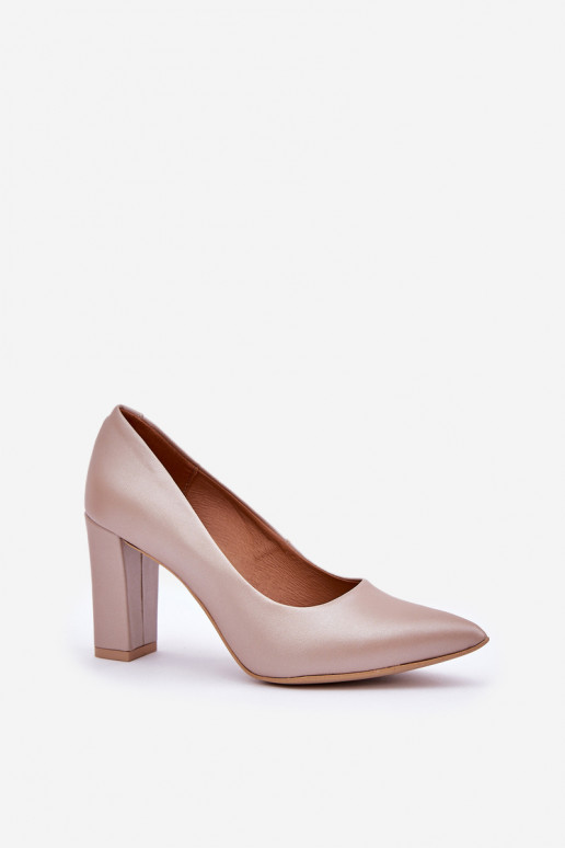 Satiini materjalist kingad LeĮskis Shoes 2453 liiva