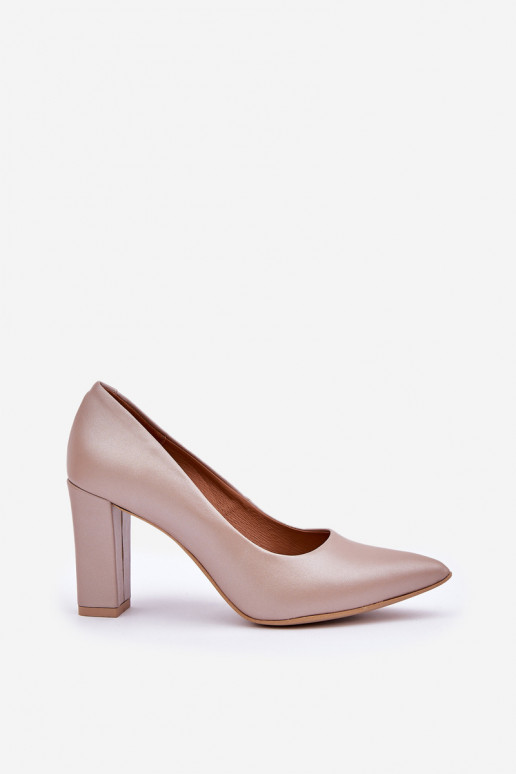 Satiini materjalist kingad LeĮskis Shoes 2453 liiva