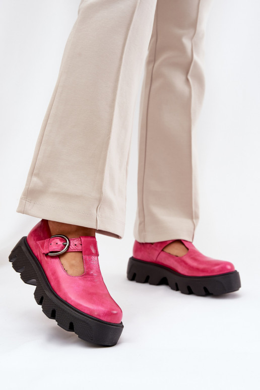 Laque   jalatsid neetide ja pandlaga Zazoo 20183 tumeroosad värvi