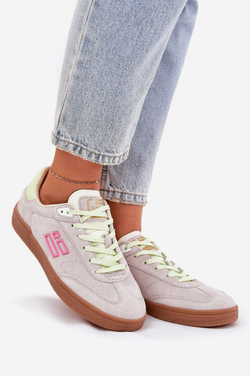 Zamšist naisten spordikingad "Sneakers" D.Franklin DFSH387005 heledalt valge