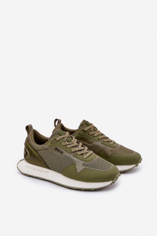 Meeste sportlikud jalanõud platvormiga Big Star RR174360 Hi-Poly System khaki värvi