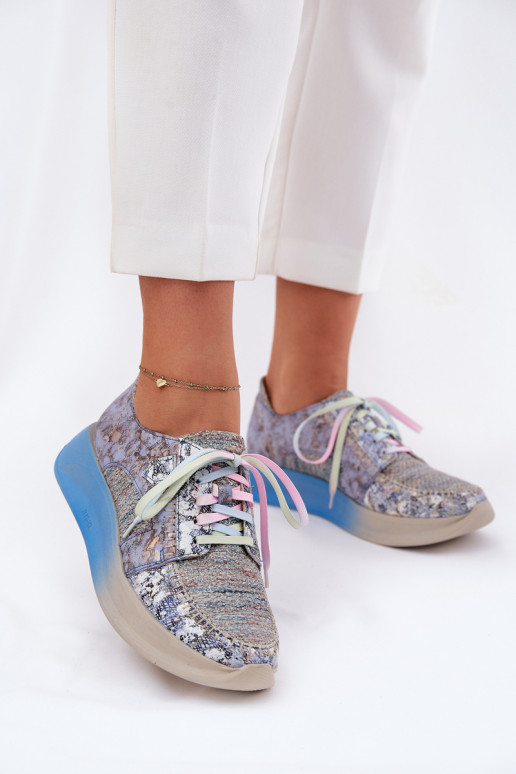   jalatsid  tüüpi jalanõud  platvormiga  06776A-06 Sinist värvi