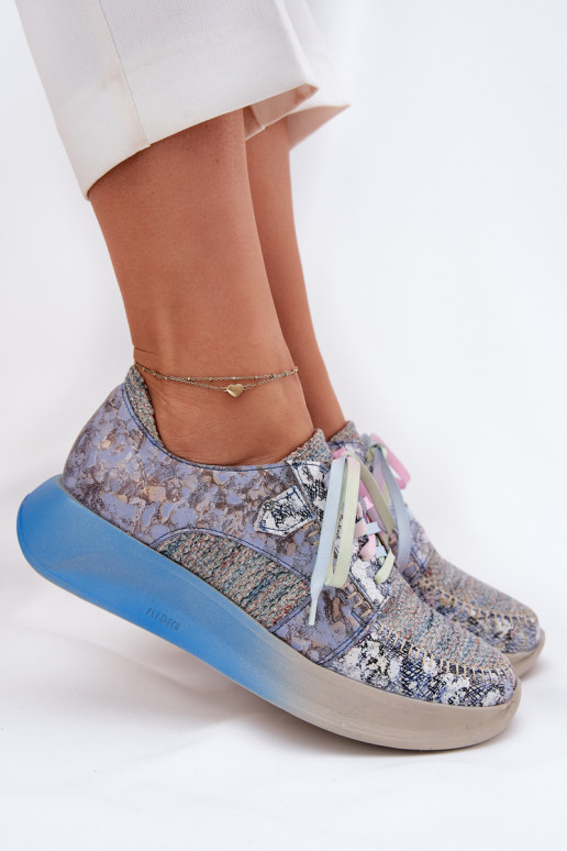   jalatsid  tüüpi jalanõud  platvormiga  06776A-06 Sinist värvi