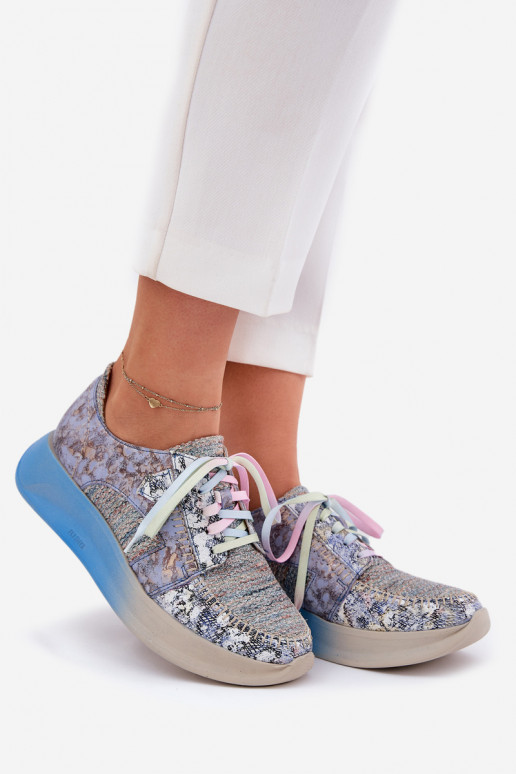   jalatsid  tüüpi jalanõud  platvormiga  06776A-06 Sinist värvi