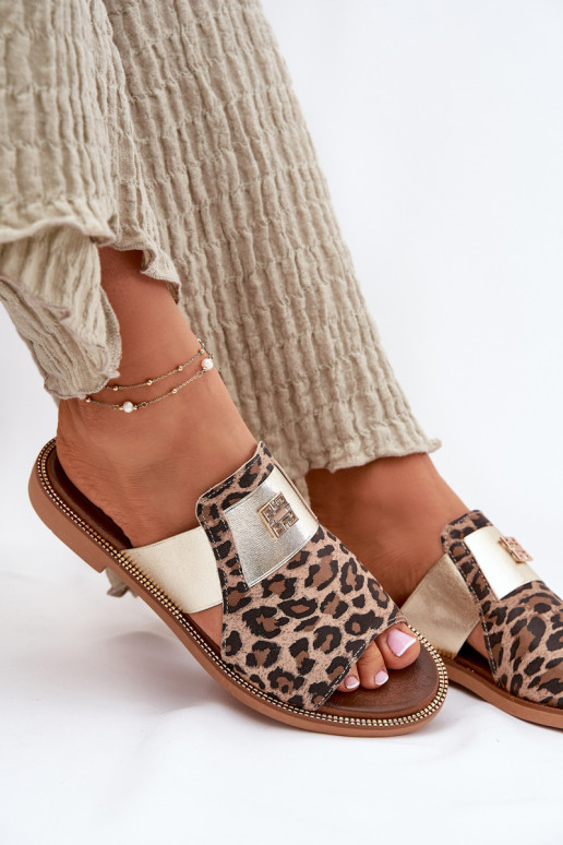 Elegantsed Sussid naturaalsest nahast laiade nööridega Zazoo 40423 leopardimustriga Elegantsed Sussid naturaalsest nahast laiade nööridega Zazoo 40423 leopardimustriga
