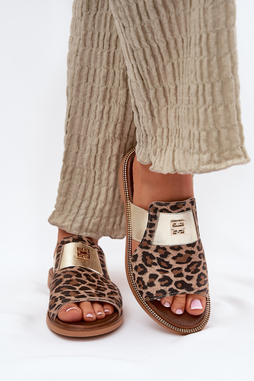 Elegantsed Sussid naturaalsest nahast laiade nööridega Zazoo 40423 leopardimustriga Elegantsed Sussid naturaalsest nahast laiade nööridega Zazoo 40423 leopardimustriga