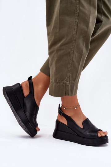 Platvormiga sandaalid Artiker 52C0484 Must