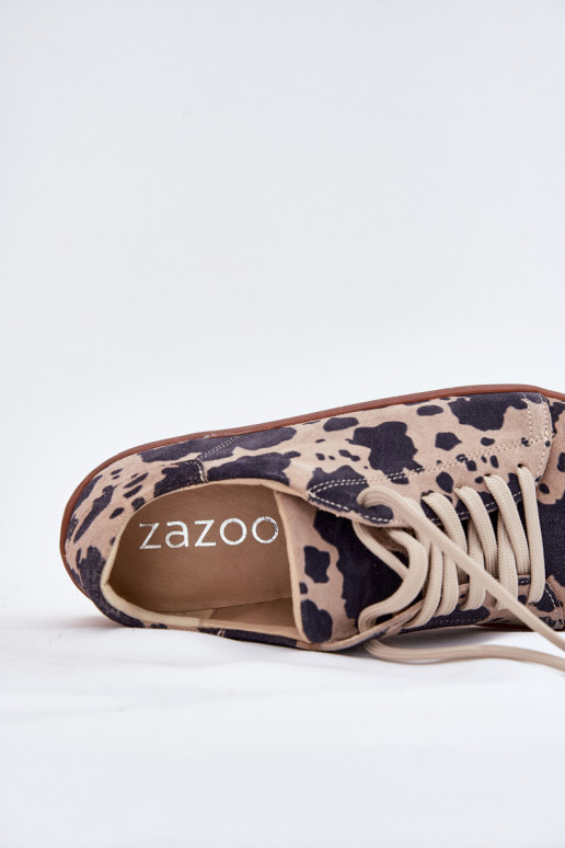 seemisnakhsed vabaaja jalanõud Barefoot Łaty Zazoo N1120 pruunid värvi-beeži värvi seemisnakhsed vabaaja jalanõud Barefoot Łaty Zazoo N1120 pruunid värvi-beeži värvi