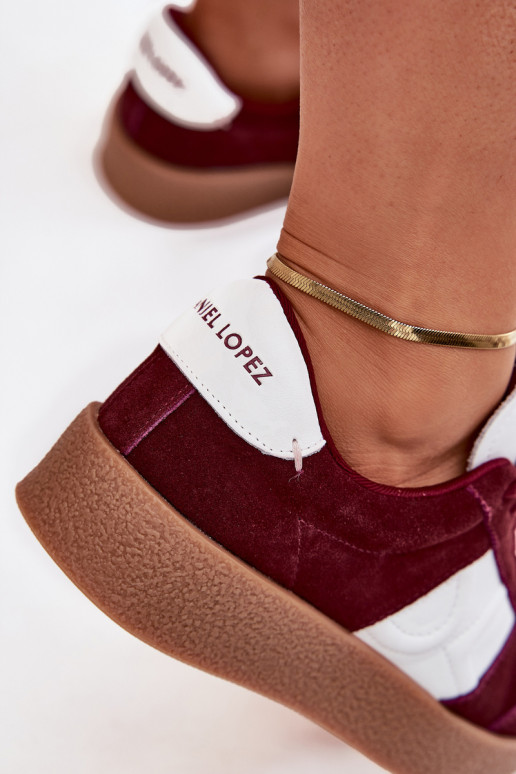 seemisnakhsed  tüüpi jalanõud  Daniel Lopez Just Dare SS2D4023 bordoo-värvi seemisnakhsed  tüüpi jalanõud  Daniel Lopez Just Dare SS2D4023 bordoo-värvi