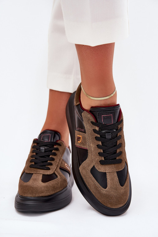 Nahkased naiste sportlikud kingad platvormiga Daniel Lopez Just Dare SS2D4001 musta värvi