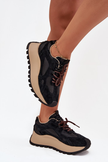 tüüpi jalanõud platvormiga  Big Star SS274628 HI-POLY SYSTEM Must