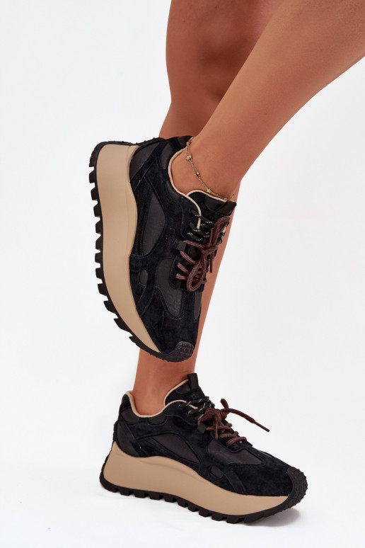 tüüpi jalanõud platvormiga  Big Star SS274628 HI-POLY SYSTEM Must    tüüpi jalanõud platvormiga  Big Star SS274628 HI-POLY SYSTEM Must