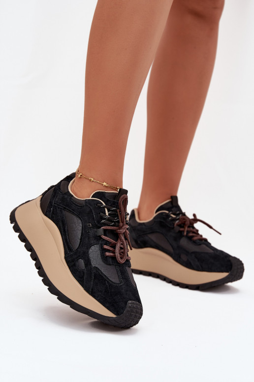 tüüpi jalanõud platvormiga  Big Star SS274628 HI-POLY SYSTEM Must    tüüpi jalanõud platvormiga  Big Star SS274628 HI-POLY SYSTEM Must