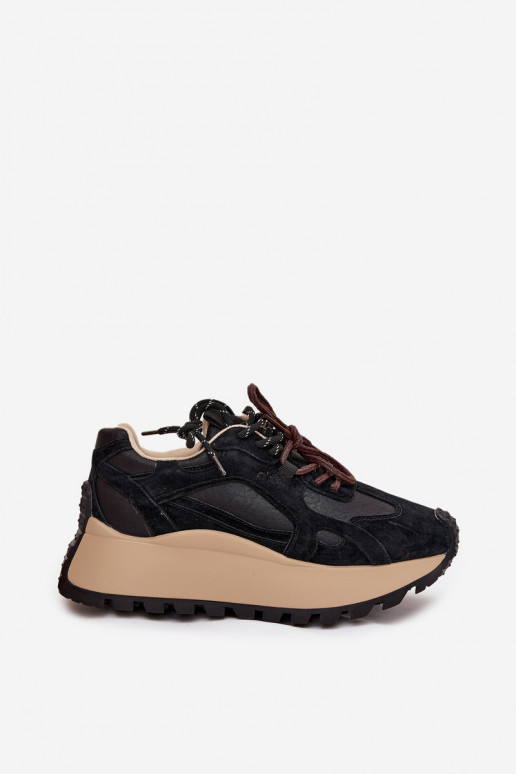 tüüpi jalanõud platvormiga  Big Star SS274628 HI-POLY SYSTEM Must    tüüpi jalanõud platvormiga  Big Star SS274628 HI-POLY SYSTEM Must