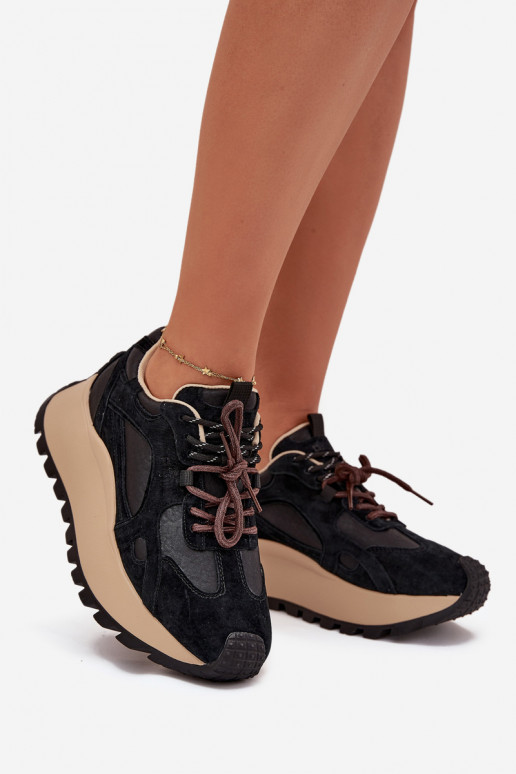 tüüpi jalanõud platvormiga  Big Star SS274628 HI-POLY SYSTEM Must    tüüpi jalanõud platvormiga  Big Star SS274628 HI-POLY SYSTEM Must