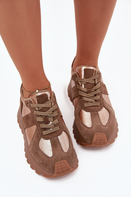 seemisnakhsed  tüüpi jalanõud  voodriga platvormiga Big Star OO274A218 HI-POLY SYSTEM pruunid värvi seemisnakhsed  tüüpi jalanõud  voodriga platvormiga Big Star OO274A218 HI-POLY SYSTEM pruunid värvi