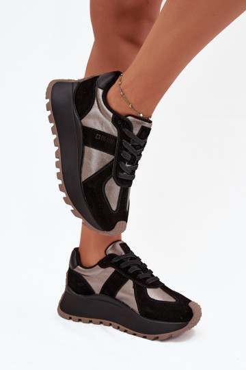 seemisnakhsed  tüüpi jalanõud  voodriga platvormiga Big Star OO274A217 HI-POLY SYSTEM Must