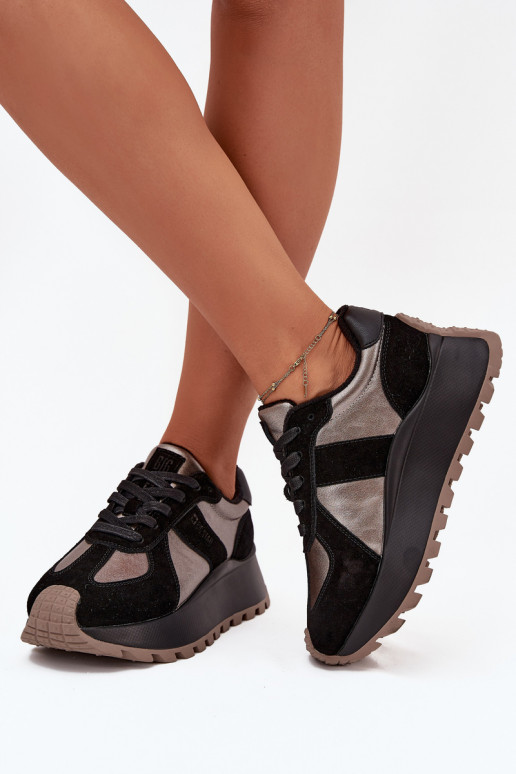 seemisnakhsed  tüüpi jalanõud  voodriga platvormiga Big Star OO274A217 HI-POLY SYSTEM Must seemisnakhsed  tüüpi jalanõud  voodriga platvormiga Big Star OO274A217 HI-POLY SYSTEM Must