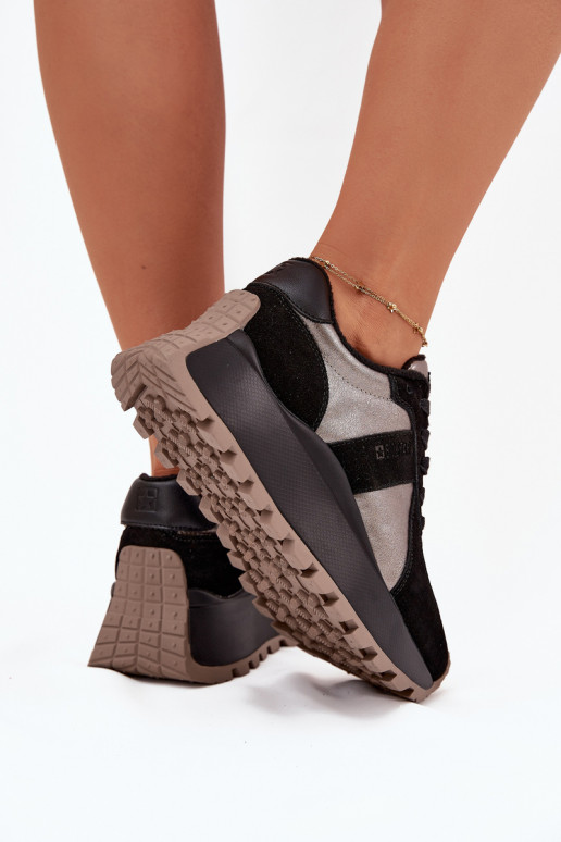 seemisnakhsed  tüüpi jalanõud  voodriga platvormiga Big Star OO274A217 HI-POLY SYSTEM Must seemisnakhsed  tüüpi jalanõud  voodriga platvormiga Big Star OO274A217 HI-POLY SYSTEM Must