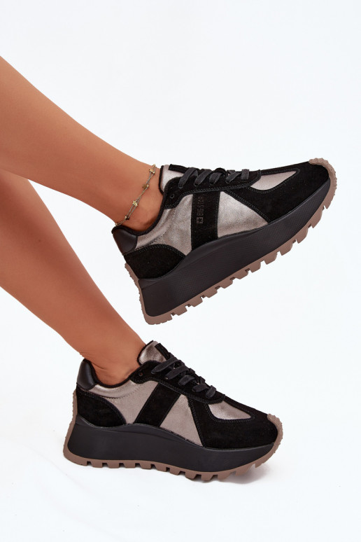 seemisnakhsed  tüüpi jalanõud  voodriga platvormiga Big Star OO274A217 HI-POLY SYSTEM Must seemisnakhsed  tüüpi jalanõud  voodriga platvormiga Big Star OO274A217 HI-POLY SYSTEM Must