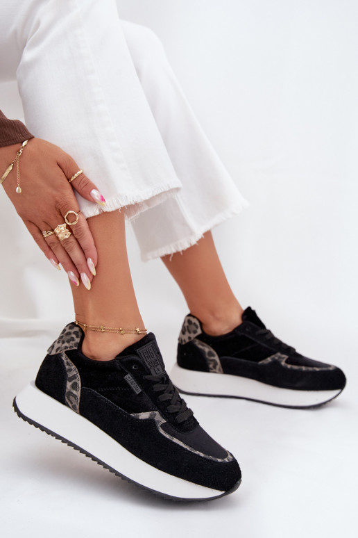 seemisnakhsed  tüüpi jalanõud  Big Star OO274A312 HI-POLY SYSTEM Must leopardimustriga seemisnakhsed  tüüpi jalanõud  Big Star OO274A312 HI-POLY SYSTEM Must leopardimustriga